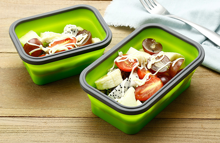 硅膠折疊飯盒定制 硅膠折疊飯盒定制