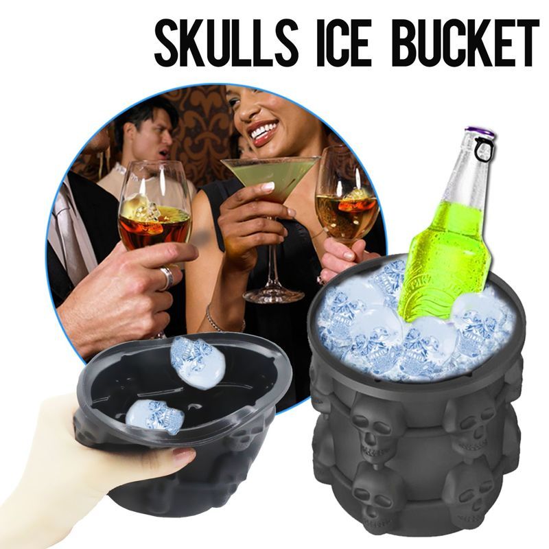 骷髏頭硅膠冰桶 骷髏頭硅膠冰桶